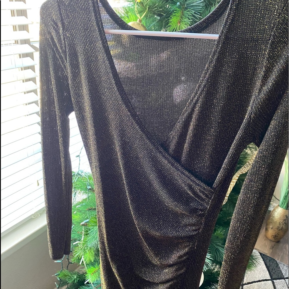 Glitter Dress with split